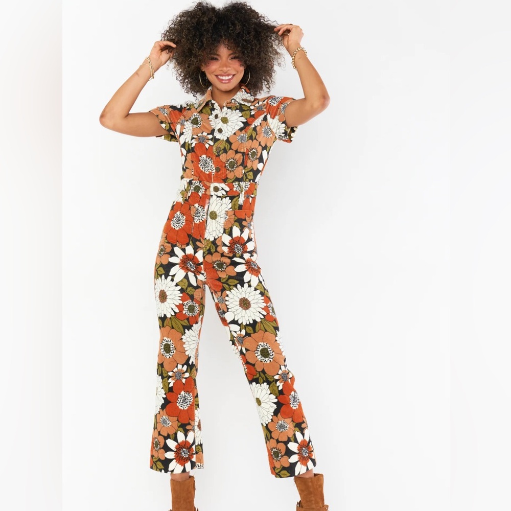 Show Me Your Mumu: Floral Women's Jumpsuit - corduroy- M